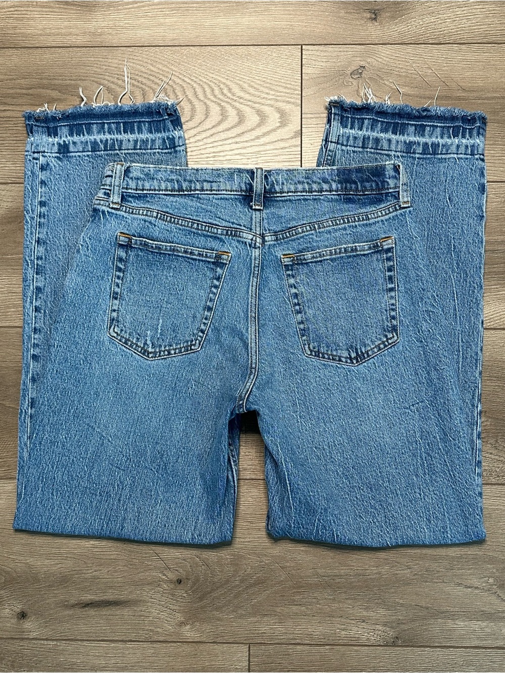 Abercrombie & Fitch The Baggy Low Rise Curve Love Stretch Blue Jeans Size 28 - Picture 4 of 11